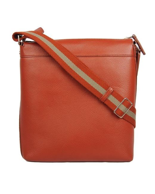 Bally Orange Logo Shoulder Bag for men