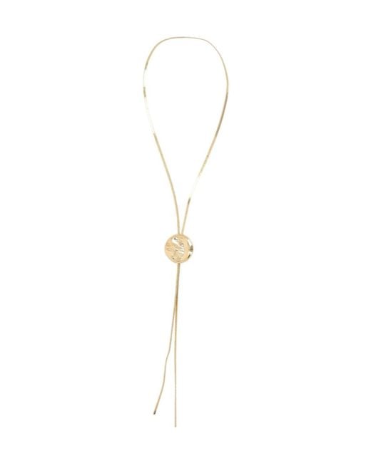 FEDERICA TOSI White Mindy Pendant Lariat Necklace