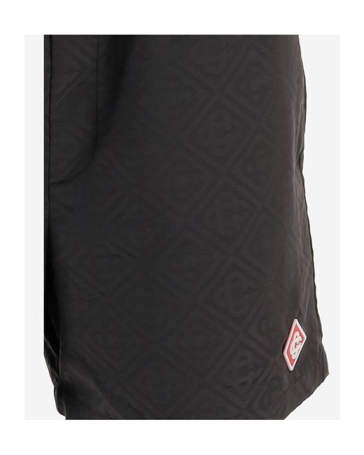 Casablanca Black Logo-Printed Shorts for men