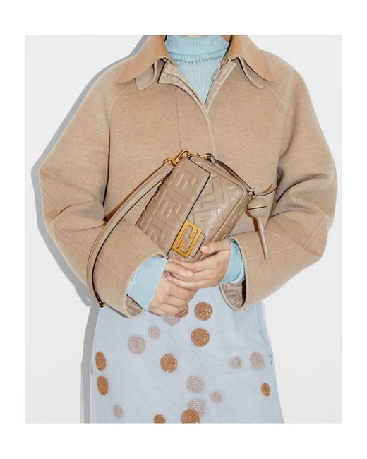 Fendi Natural Ff Printed Reversible Cropped Jacket
