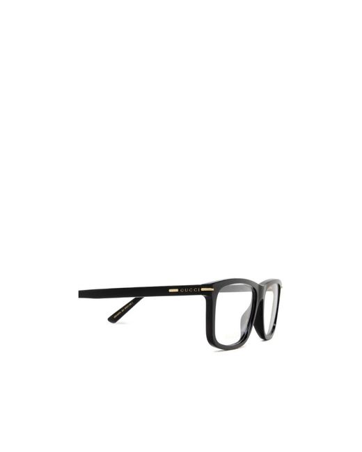 Gucci White Eyewear Rectangle Frame Glasses for men