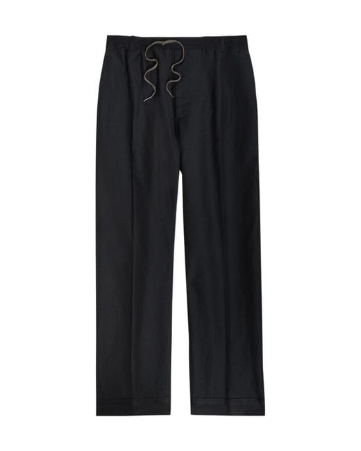 Maison Margiela Black Straight-Leg Cotton-Blend Trousers for men