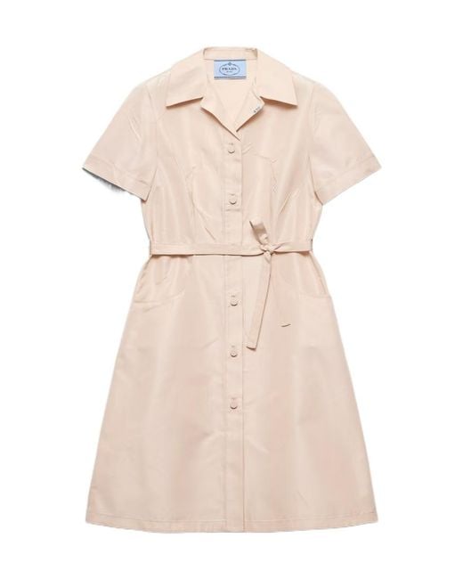 Prada Natural Faille Shirt Dress