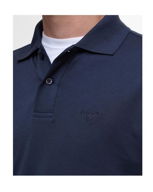 Barbour Blue Hylton Short-Sleeved Polo Shirt for men
