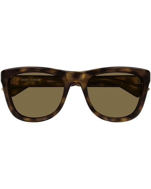 Saint Laurent Black Eyewear Sl 816 Rectangular Sunglasses