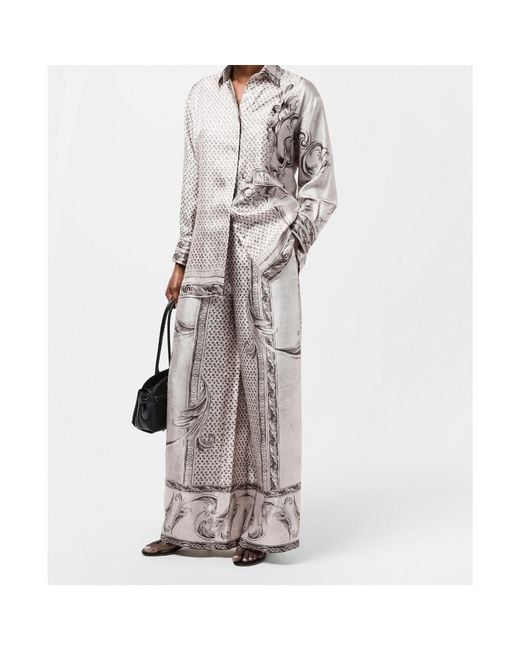 Max Mara Gray Printed Shirt
