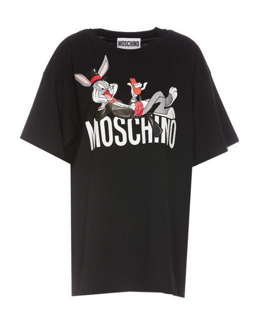 Moschino Black Plain Jersey T-Shirt