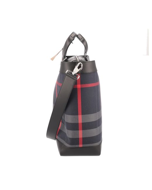 Burberry Black Plaid Shoulder Bag for men