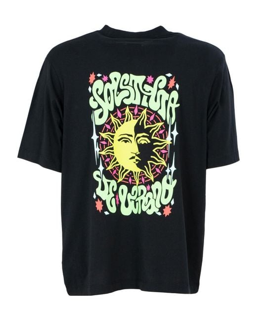 Marcelo Burlon Black County Of Milan County Printed Crewneck T-Shirt for men