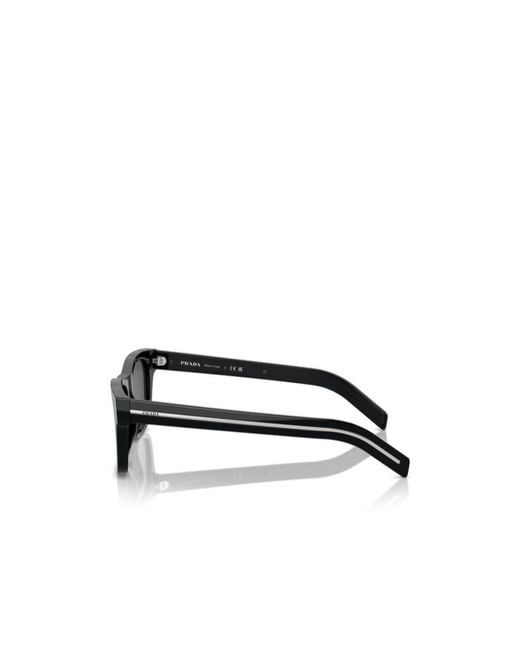 Prada White Eyewear Rectangular Frame Sunglasses for men