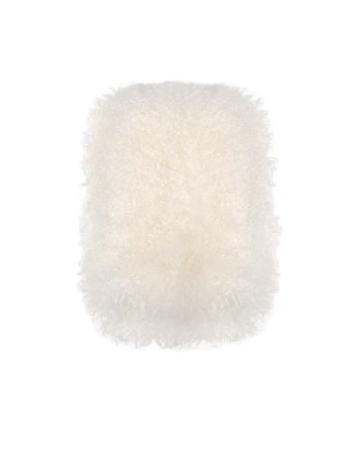 Magda Butrym White Shearling Muff
