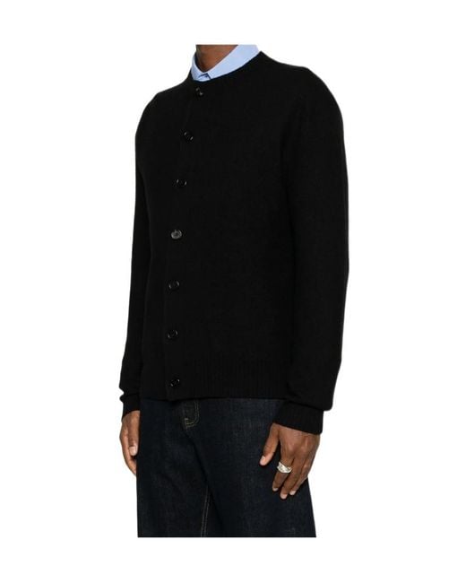 Jil Sander Black Button-Fastening Cardigan for men