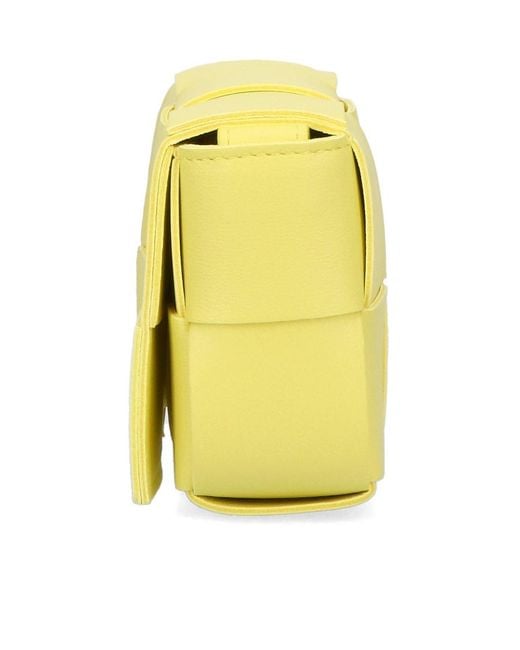 Bottega Veneta Yellow Mini Intreccio Cross-Body Bag