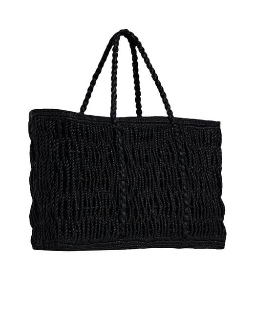 The Row Black Georgica Tote Bag