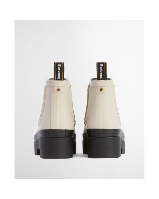 Barbour White Waterproof Ankle Boots