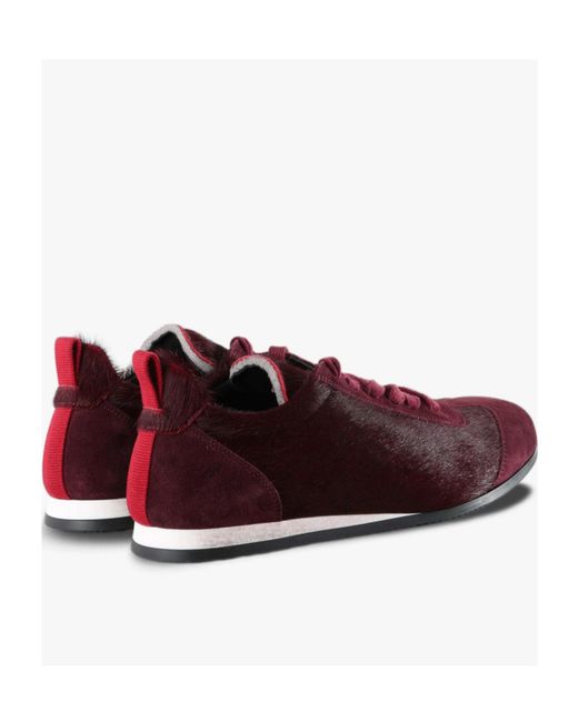 Uma Wang Red Lace-Up Sneakers