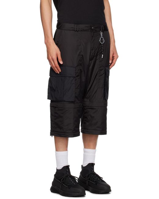Moncler Black X Pharrell Williams Padded Cargo Trousers for men