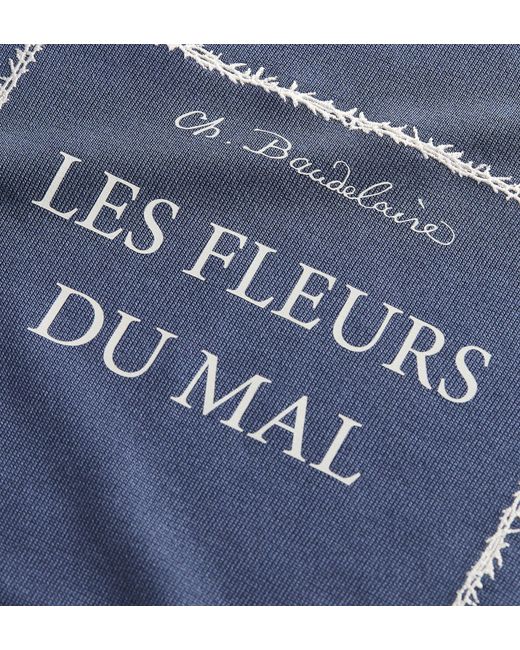 Dior Blue Book Cover Short-Sleeved Sweater