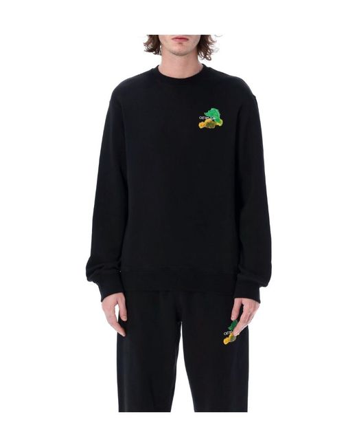 Off-White c/o Virgil Abloh Blue Brush Arrow Crew-Neck Sweatshirt for men