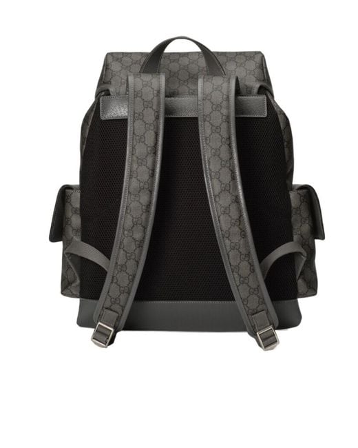 Gucci Gray Medium Ophidia Backpack for men