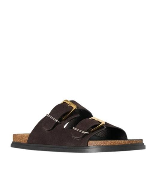 The Row Brown Buckle-Fastening Sandals
