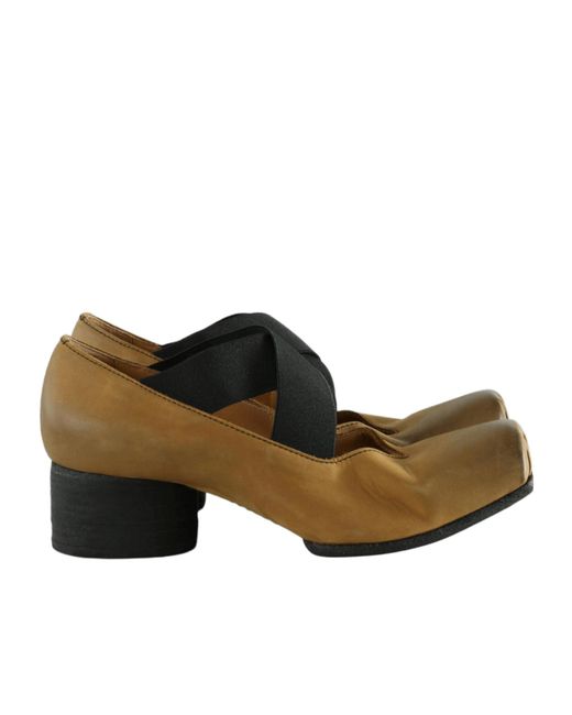 Uma Wang Brown Square-Toe Ballet Flats
