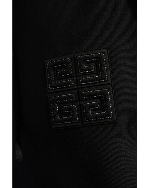 Givenchy Black Logo Embroidered Drawstring Sweater for men