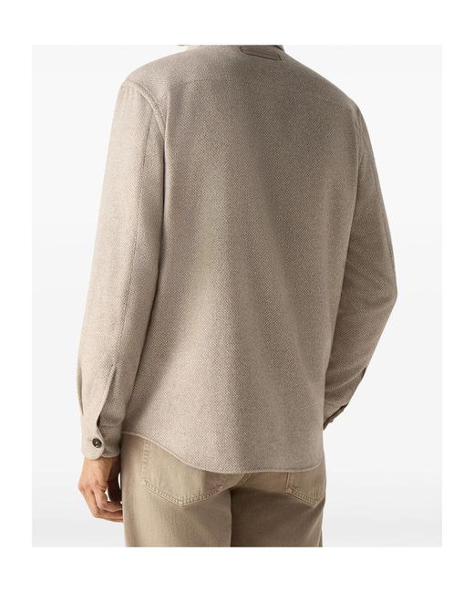 Zegna Natural Long-Sleeved Shirt for men