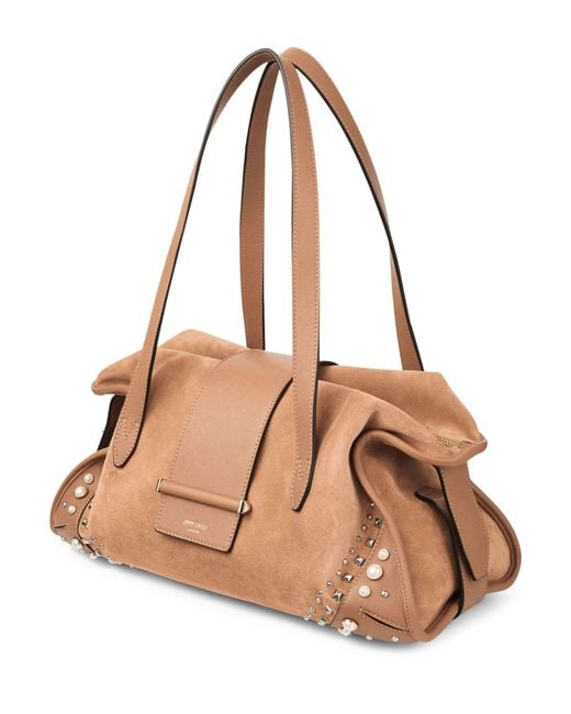 Jimmy Choo Natural Medium Bar Holdall Bag