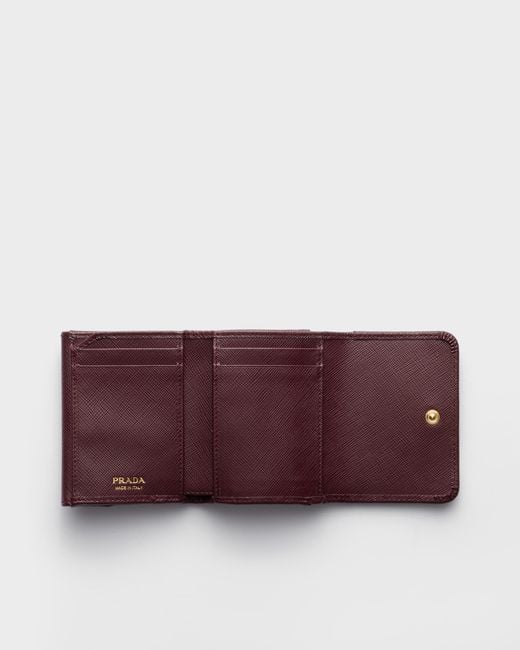 Prada Purple Small Saffiano Leather Wallet