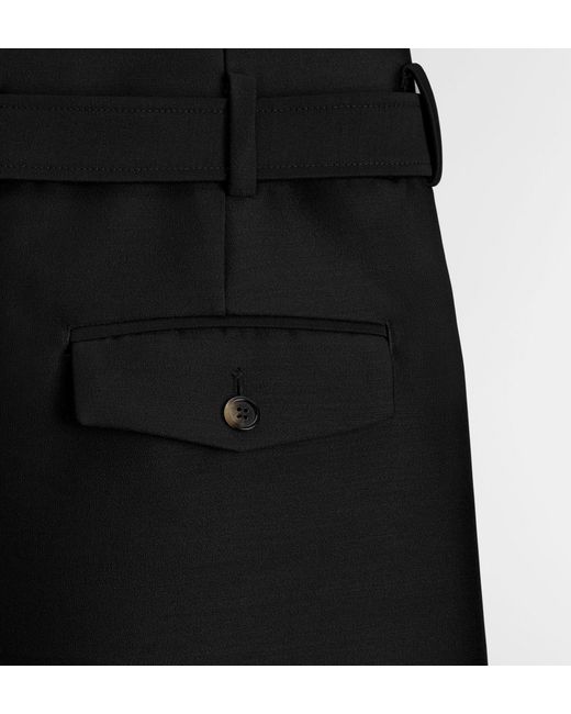 Dior Black Belted Cropped Pants