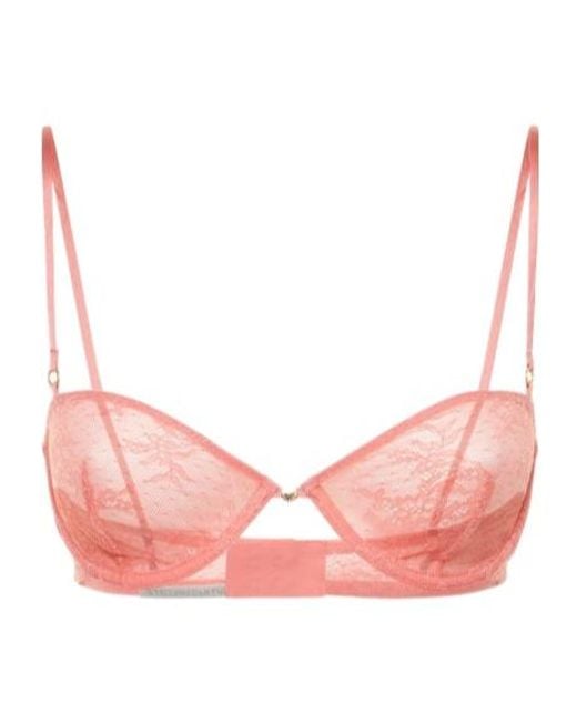 Stella McCartney Pink Lace Balconette Bra