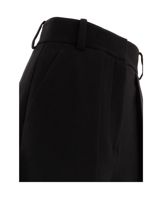 Khaite Black Belt-Loop Casual Pants