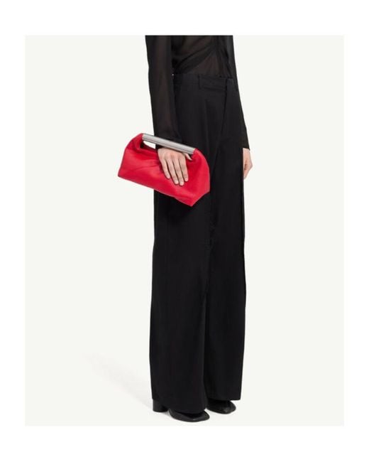 MM6 by Maison Margiela Black Pleated Wide-Leg Pants