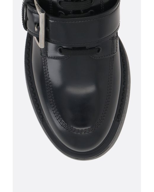 Prada Black Round-Toe Lace-Up Shoes