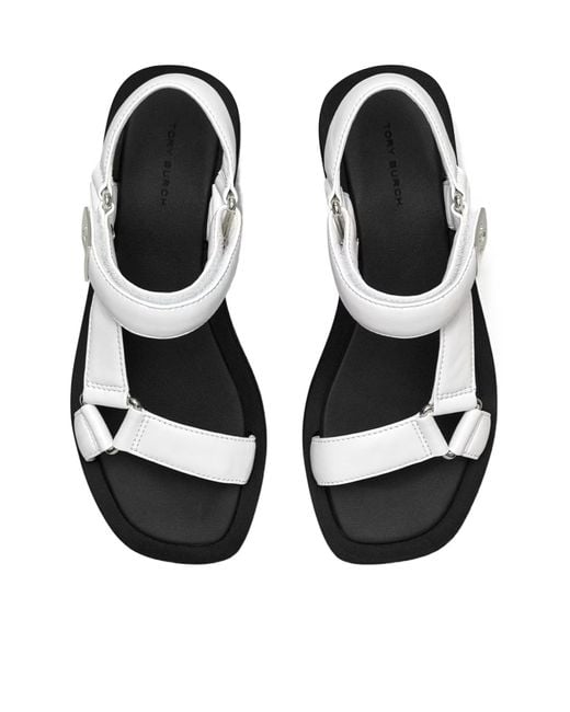 Tory Burch White Mellow Platform Sandals