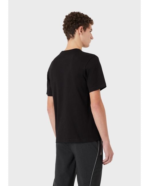 Emporio Armani Black Item O-Neck Short-Sleeved T-Shirt for men