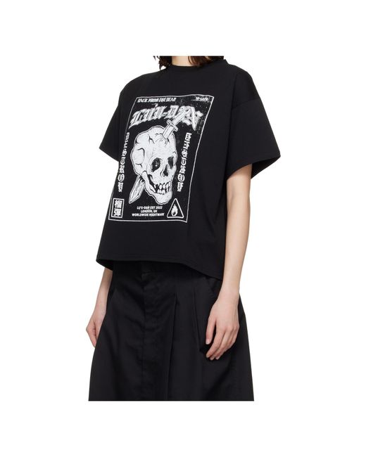 Lu'u Dan Black Box Neck T-Shirt for men