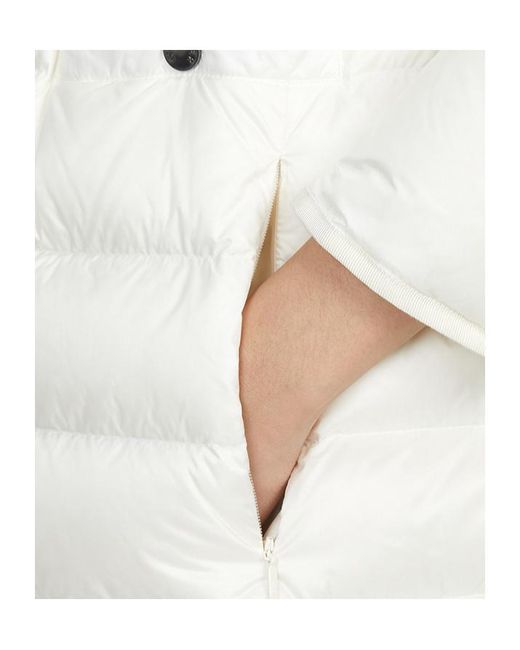 Moncler White Long-Sleeved Down Jacket