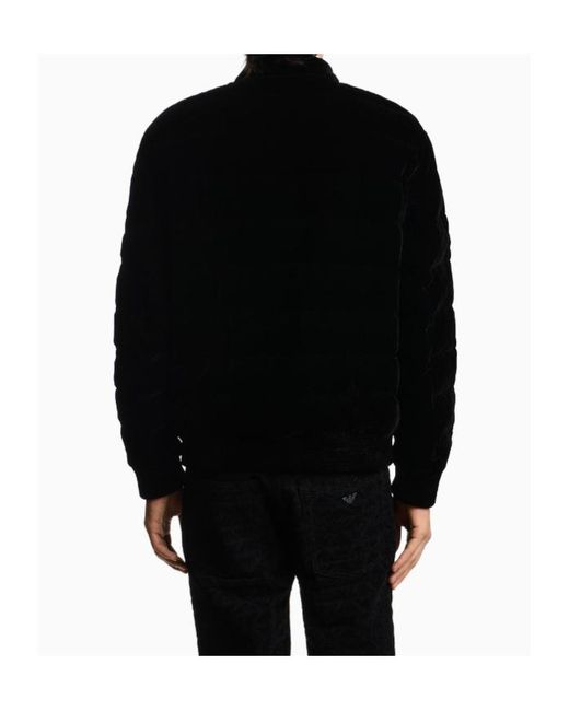 Emporio Armani Black Zip-Up Reversible Bomber Jacket for men