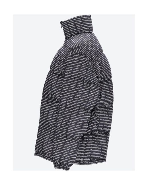 Prada Gray Zip-Up Down Jacket