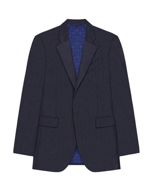 Givenchy Blue Monogram Slim-Fit Blazer for men