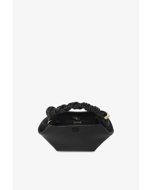 Ganni Black Mini Bou Tote Bag