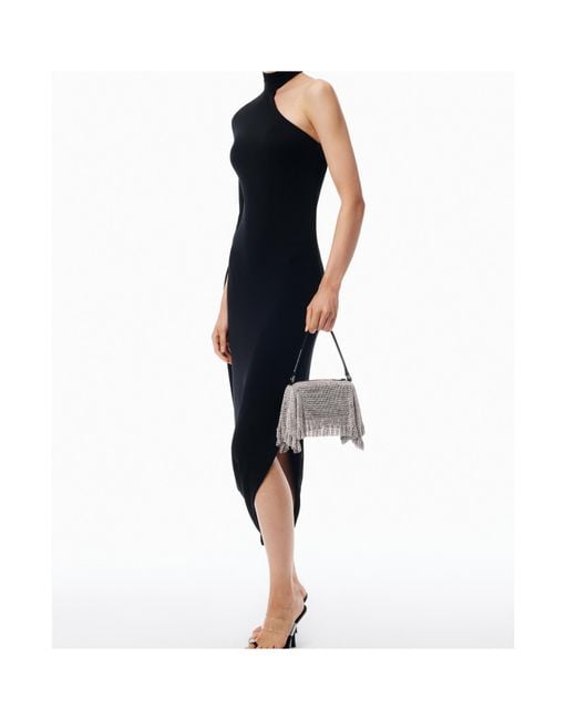 Alexander Wang Gray Divina Pochette Crystal Mesh Bag