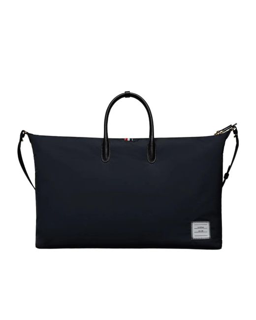 Thom Browne Black Twill Duffle Bag for men