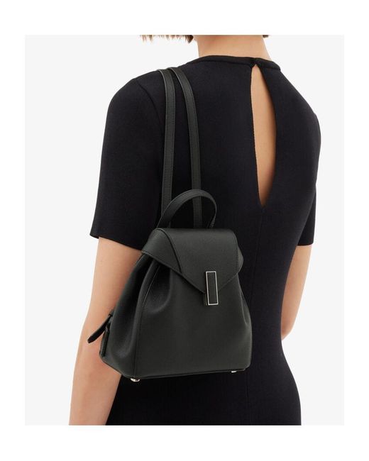 Valextra Black Iside Backpack Mini