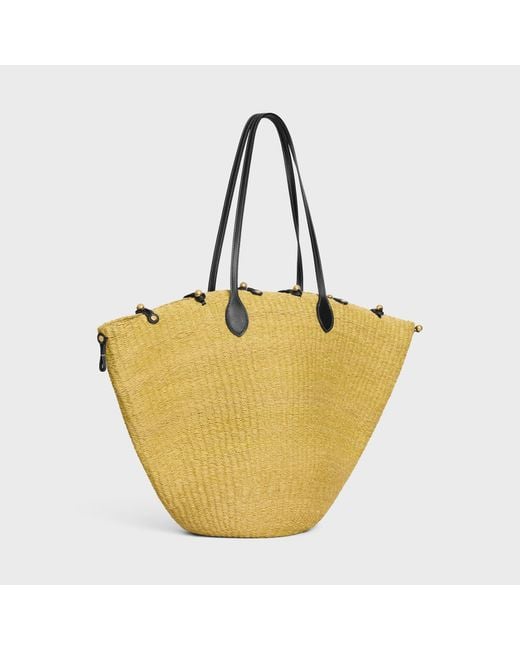 Céline Metallic Large Triomphe Beads Basket