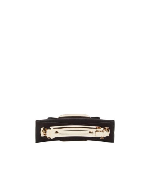 Ferragamo White Ferragamo Logo Engraved Hair Pin