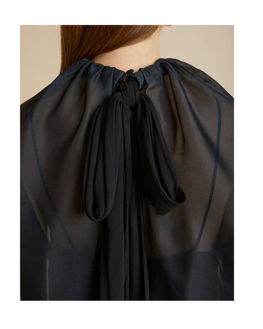 Khaite Black The Essie Draped Maxi Dress