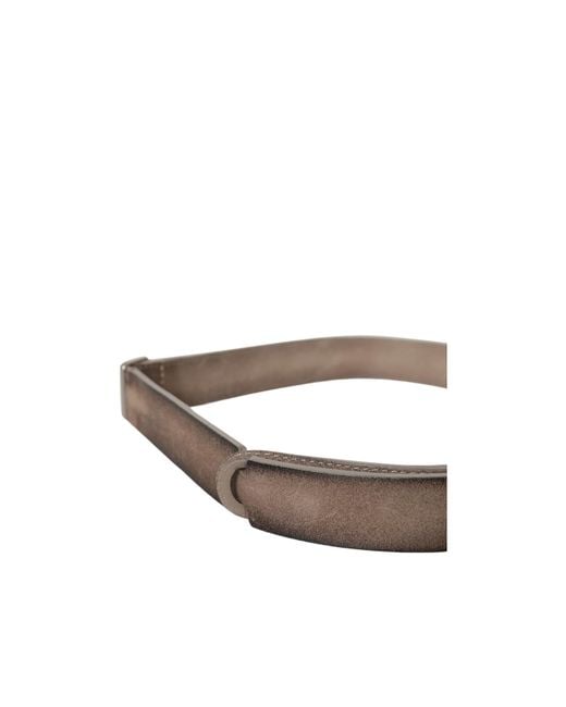Orciani White Leather Belt for men